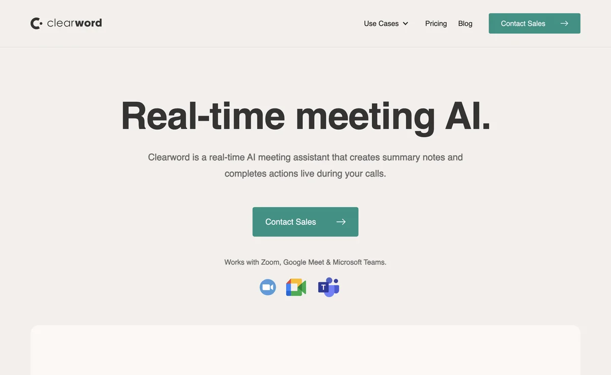 Clearword - Transform Your Meetings with AI