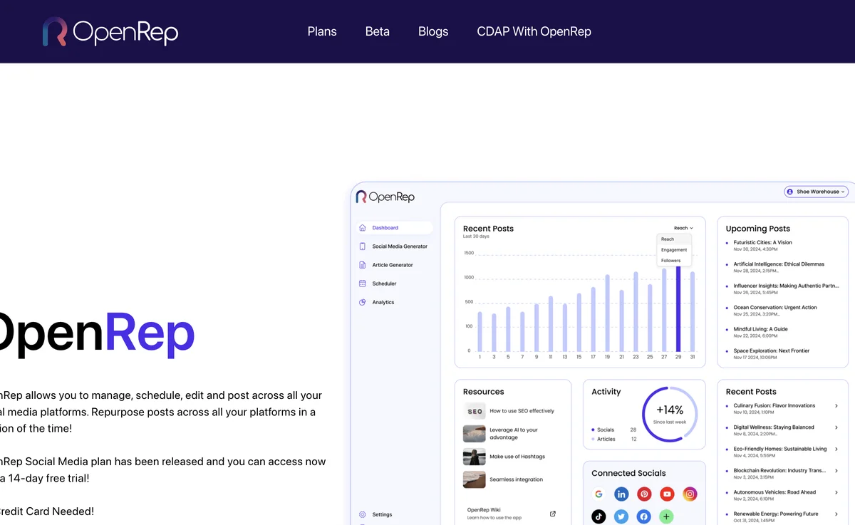 OpenRep: Streamline Your Social Media Management Efforts