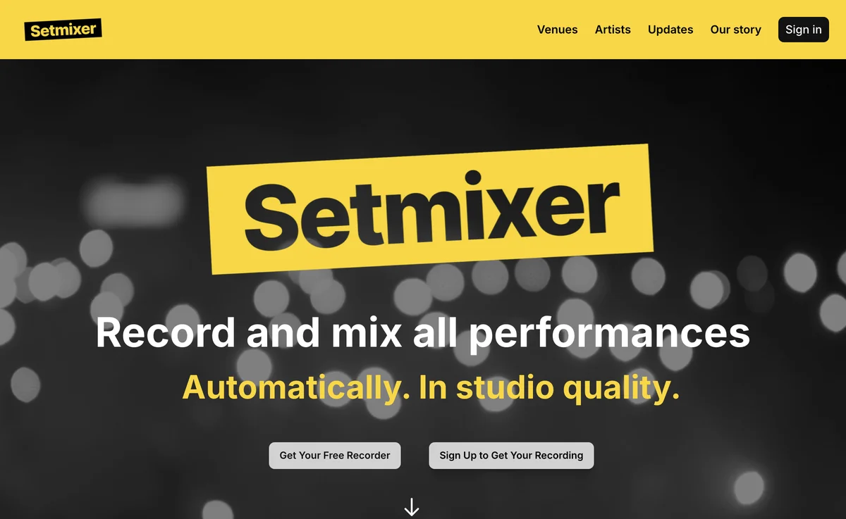 Setmixer: Free Automatic Recording for Live Performances