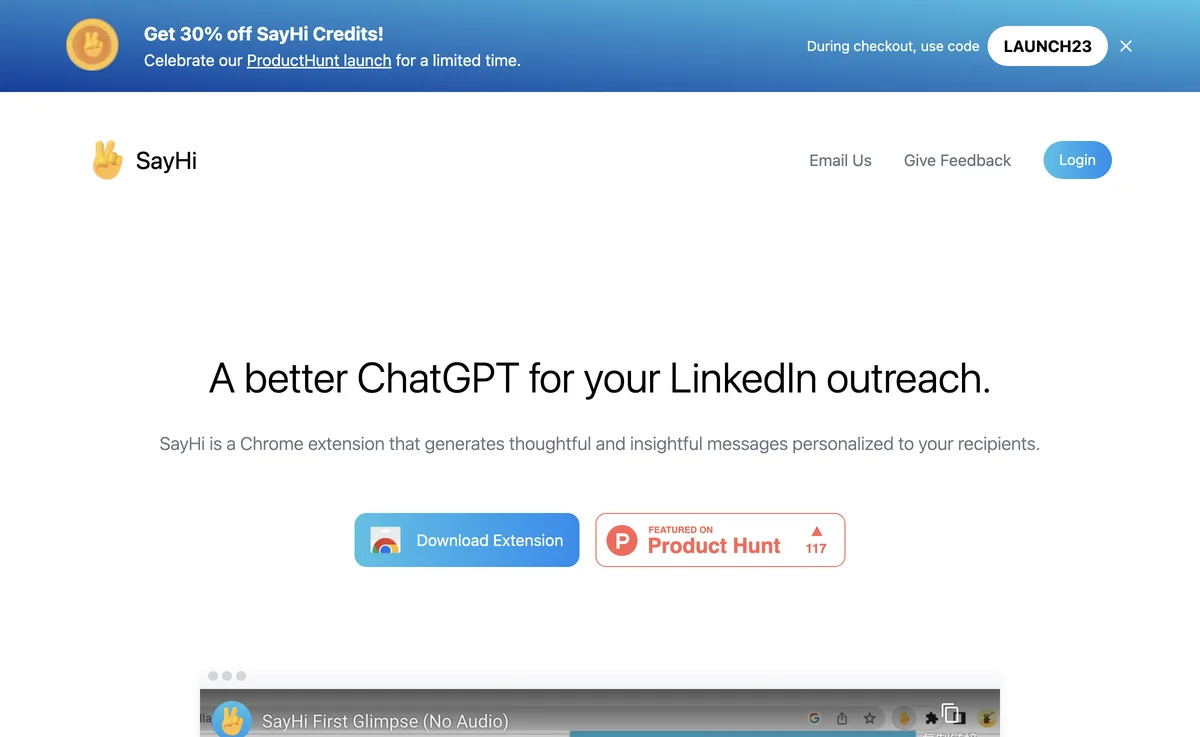 SayHi: Your Ultimate LinkedIn Message Writer