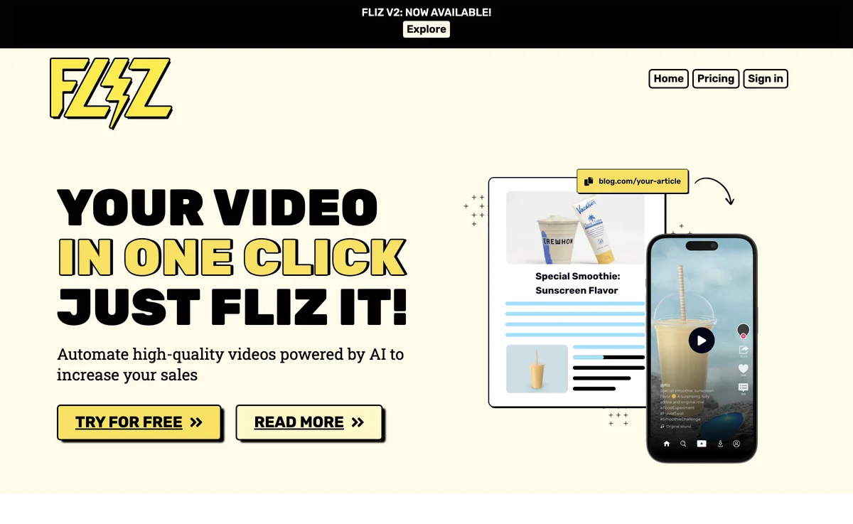 Fliz: Create Engaging Videos Effortlessly with AI