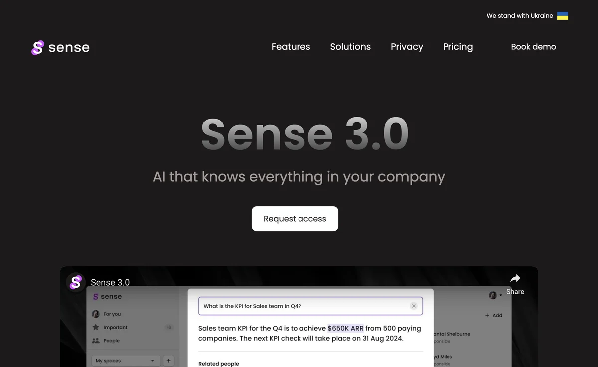 Sense 3.0 — AI biết mọi thứ trong công ty của bạn