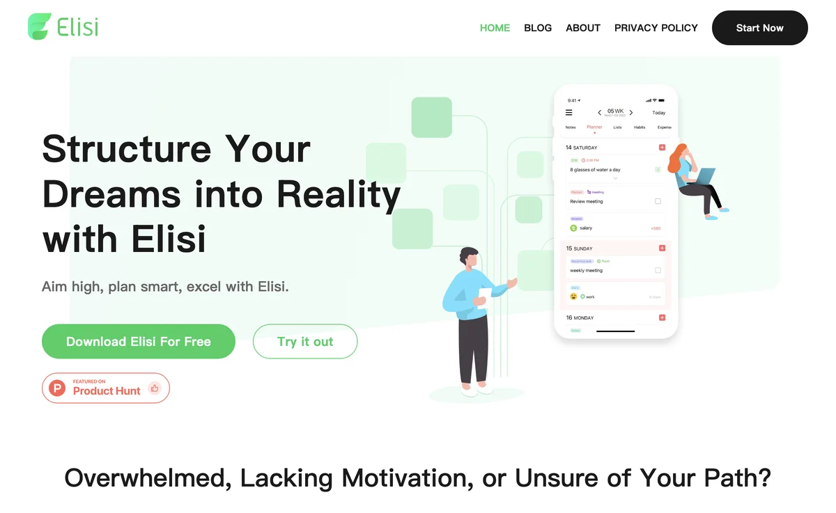 Transform Your Dreams into Reality with Elisi - Free Digital Planner