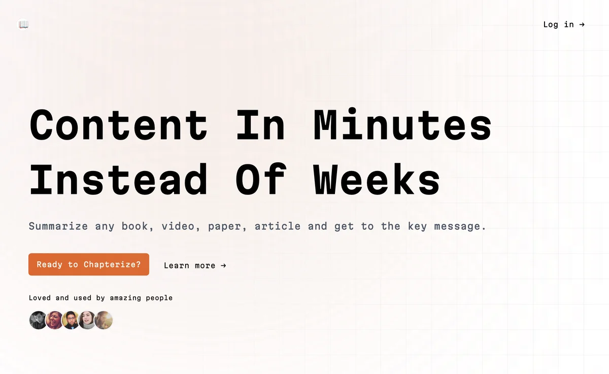 Chapterize.ai: Summarize Content in Minutes!