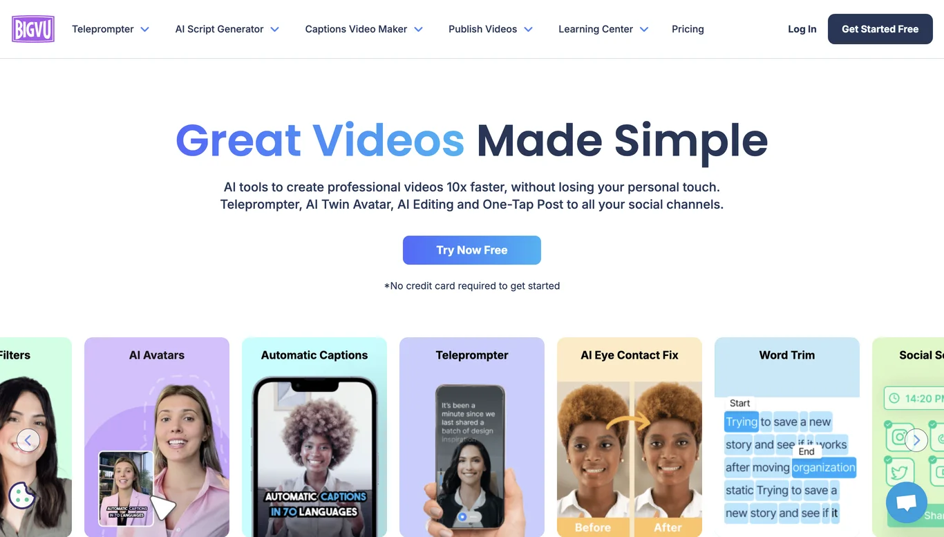 Create Perfect Video Scripts in Seconds with BIGVU AI