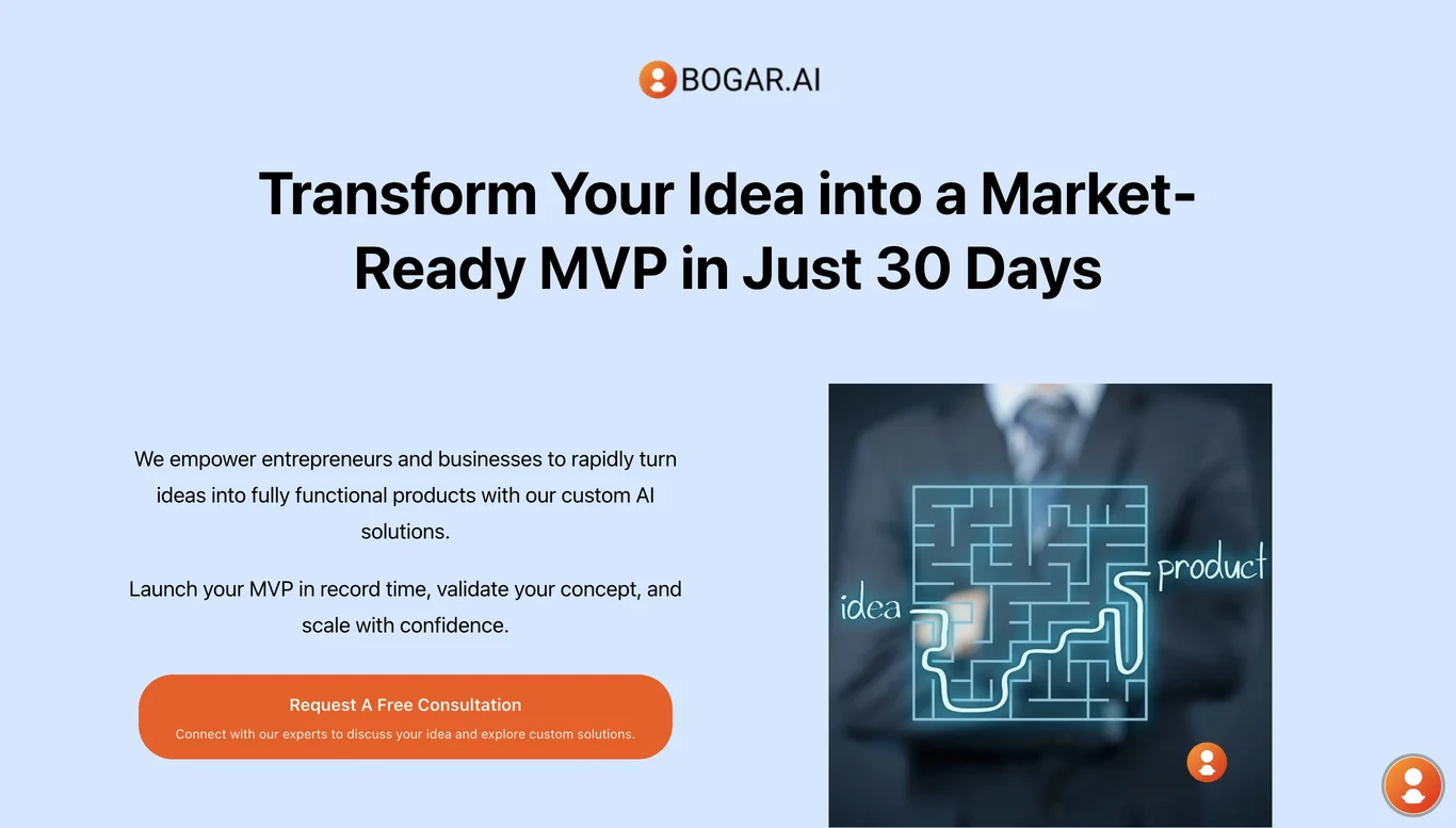 Bogar.ai - Phát Triển MVP Nhanh Chóng Trong 30 Ngày