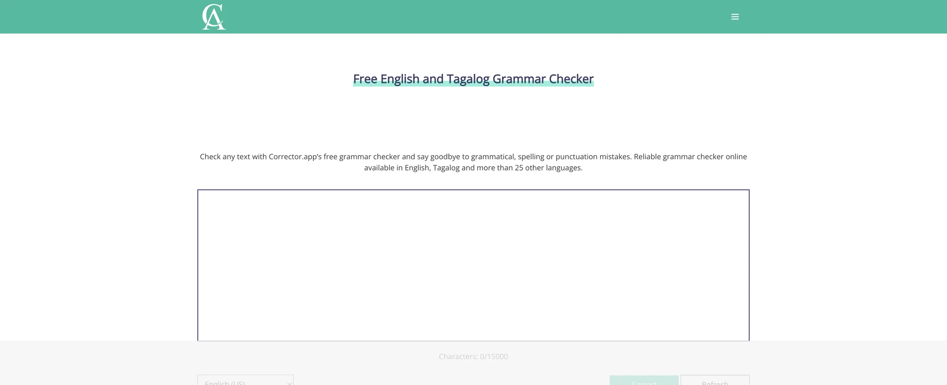 Corrector.app - Kiểm tra ngữ pháp tiếng Anh và Tagalog miễn phí