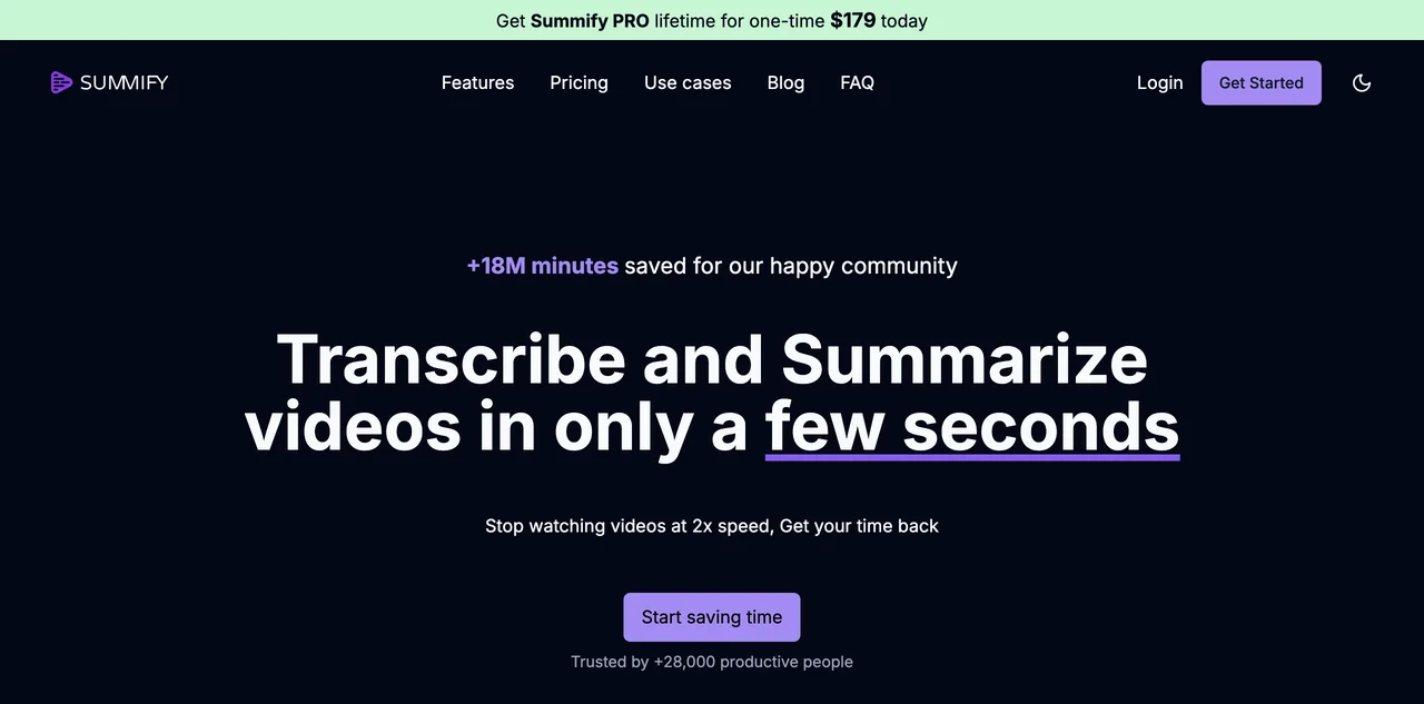 Summify: The Ultimate AI Video & Audio Transcriber