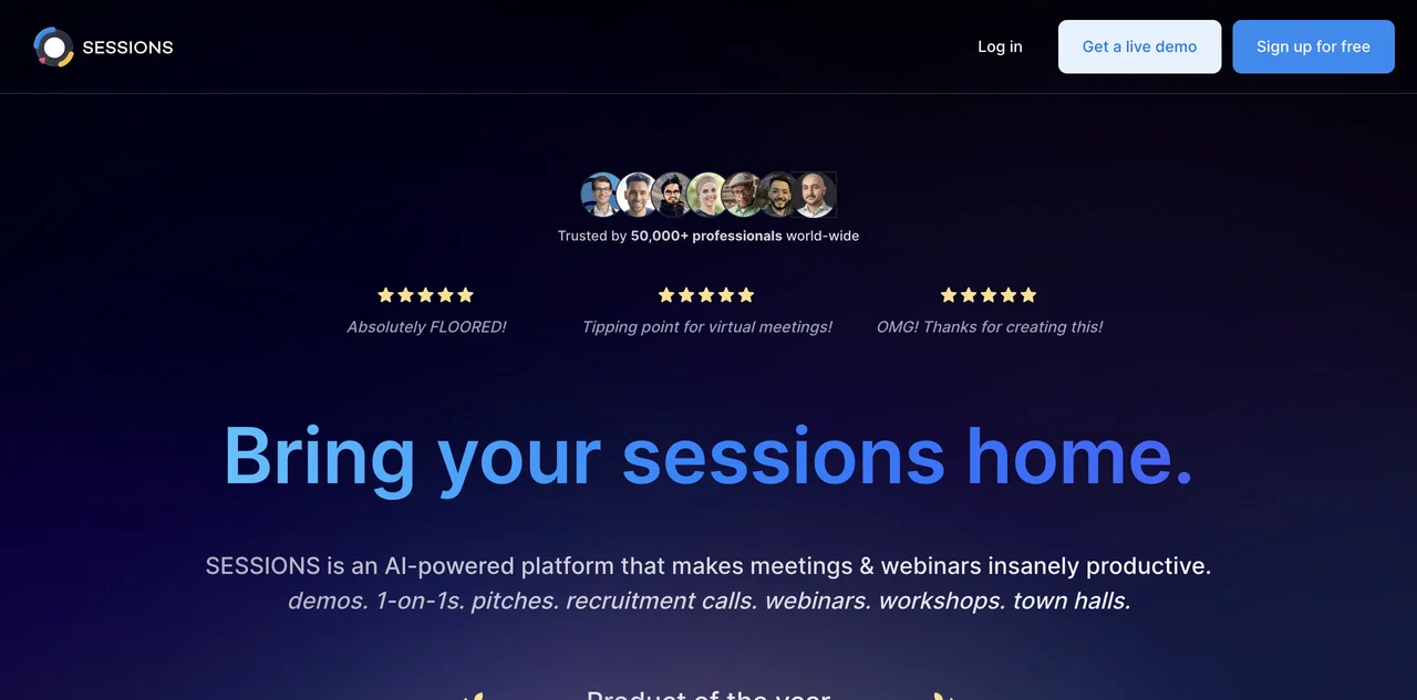 Transform Your Meetings with Sessions: The AI-Powered Platform