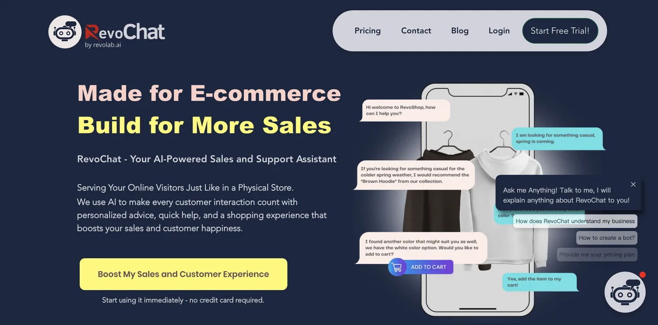 RevoChat: AI Sales Chatbot Revolutionizing E-commerce