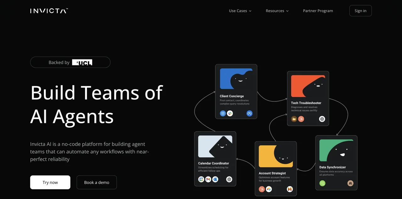 Invicta AI: No-Code Automation with AI Agent Teams
