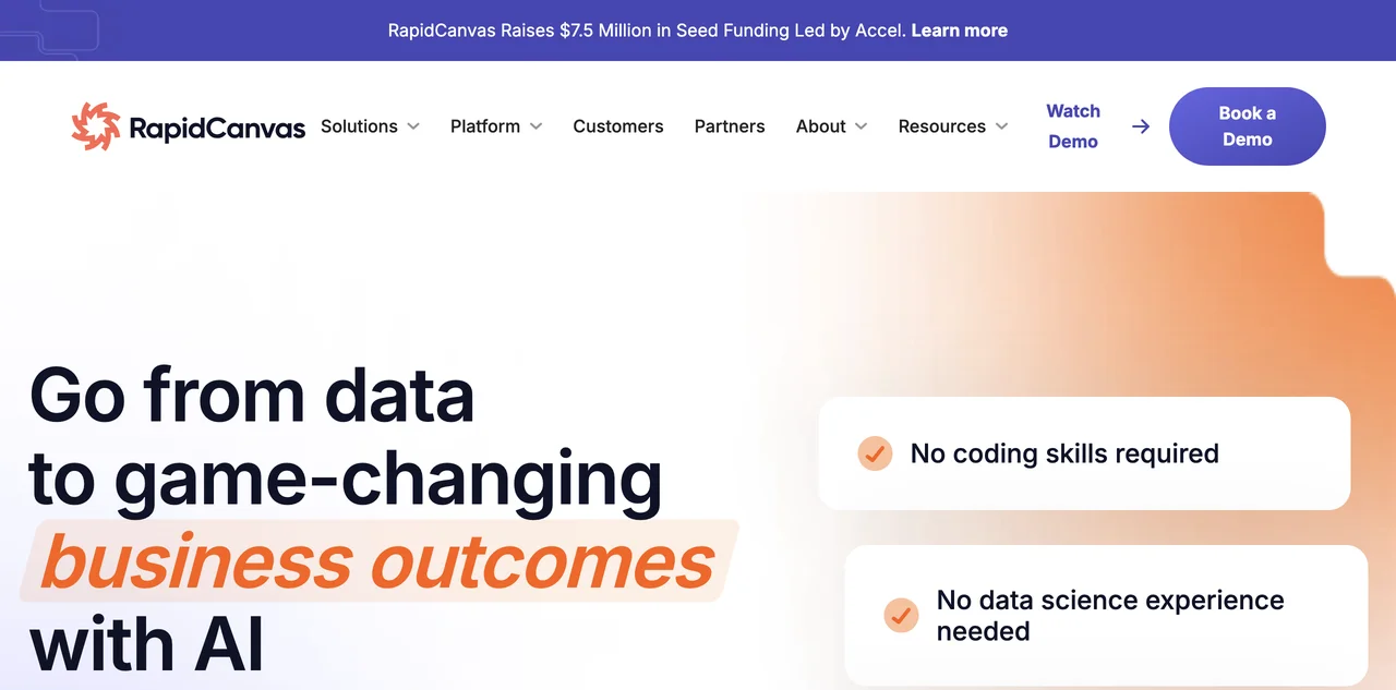 Transform Your Business with RapidCanvas No-Code AI Platform