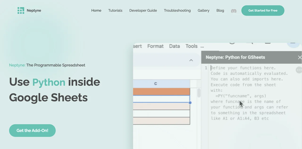 Neptyne: Transform Your Google Sheets with Python