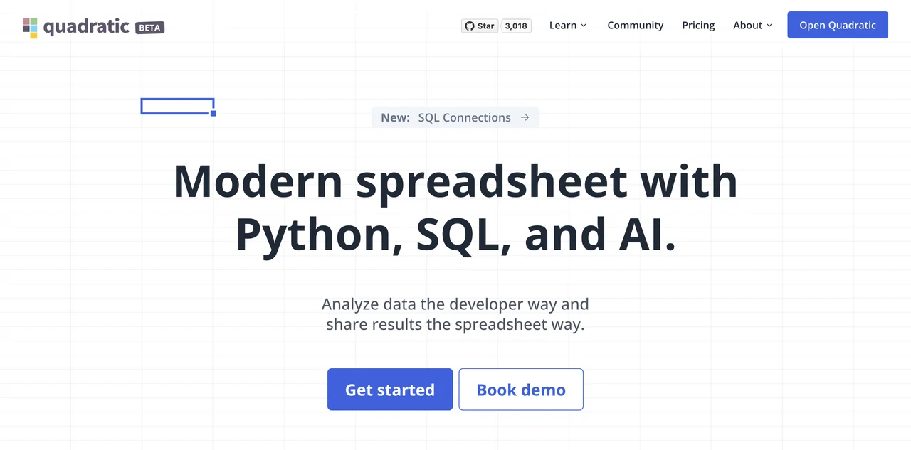 Quadratic: The Modern Spreadsheet with Python, SQL, and AI