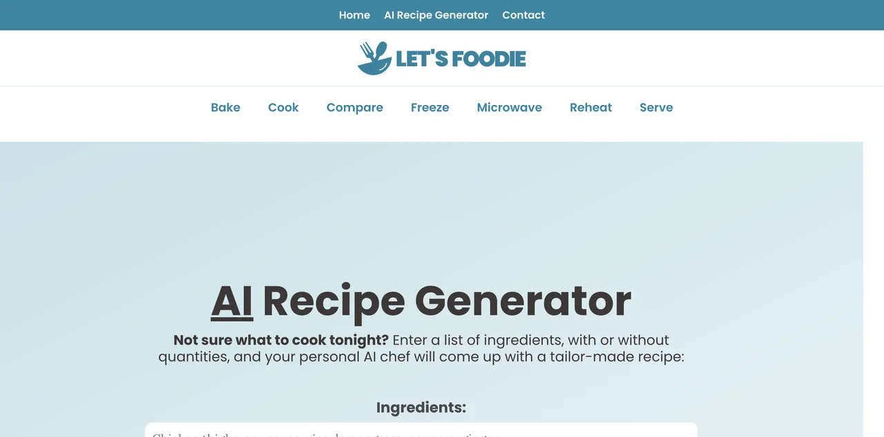 AI Recipe Generator: Create Delicious Meals Effortlessly