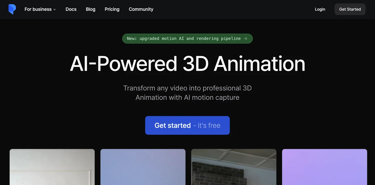 Plask Motion: Transform Videos into 3D Animations with AI