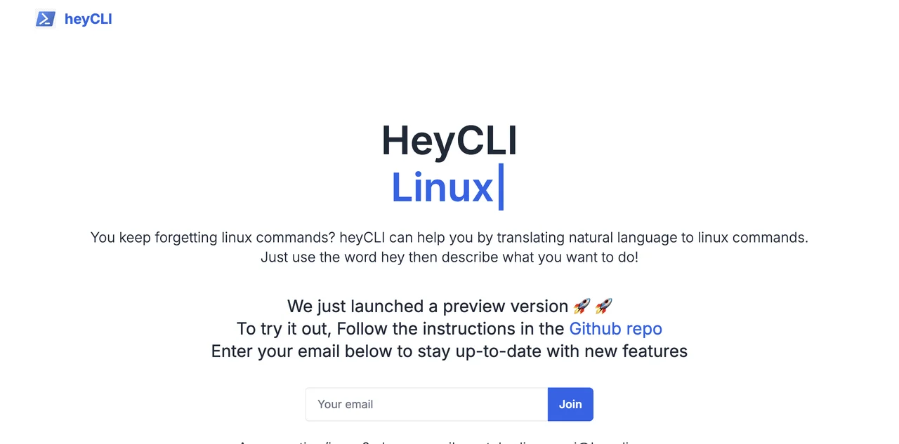 heyCLI: Your Copilot for Linux Commands Made Easy