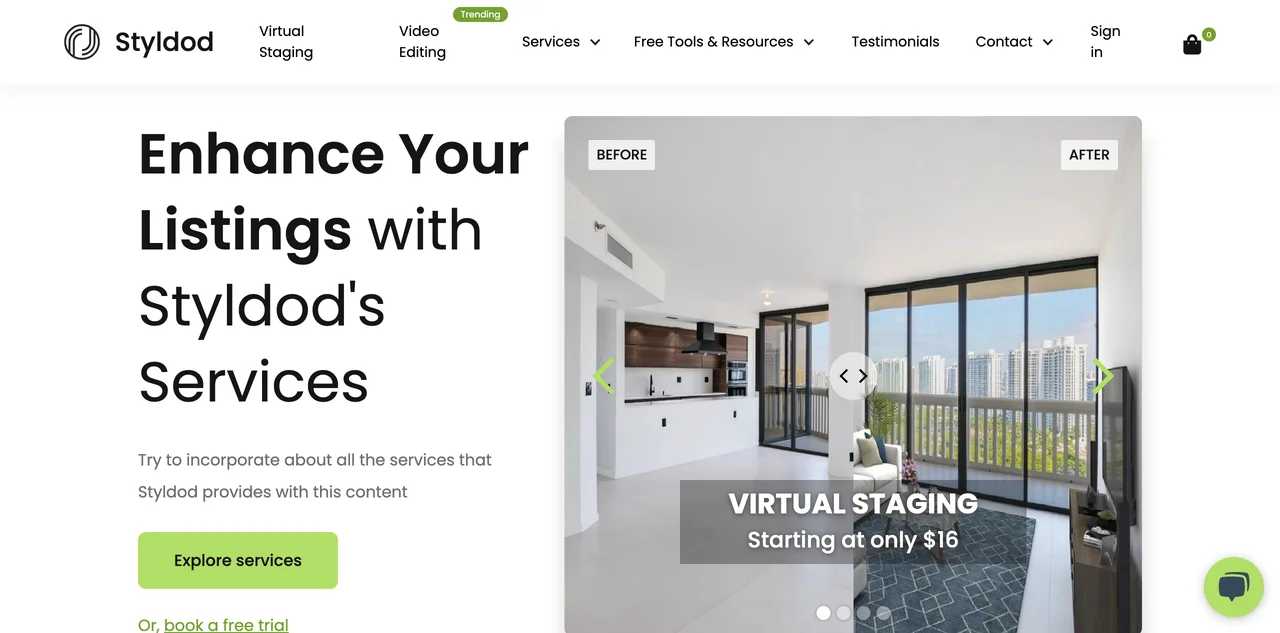 Transform Your Listings with Styldod's Virtual Staging Services