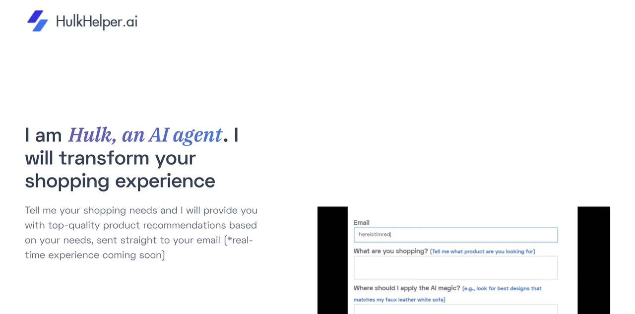Hulk: Your AI Shopping Assistant for Tailored Recommendations