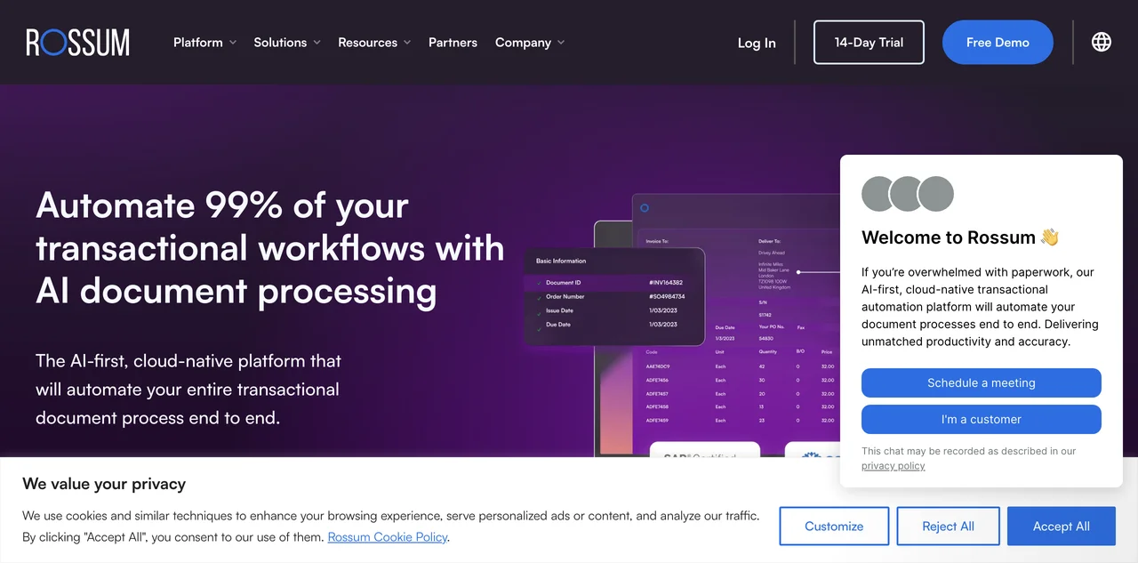 Transform Your Transactional Workflows with Rossum's AI Document Processing