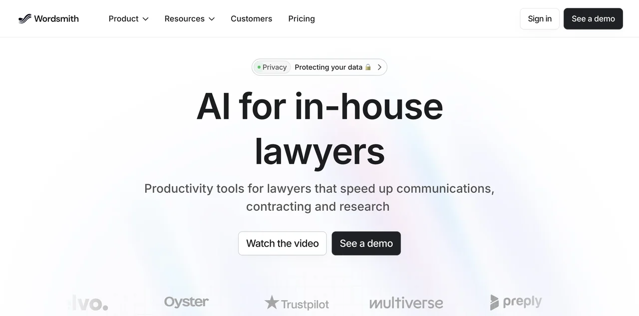 Wordsmith: AI Tools for Lawyers & Legal Teams