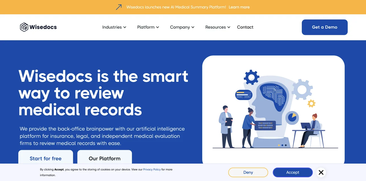 Wisedocs: AI-Powered Medical Record Review Platform