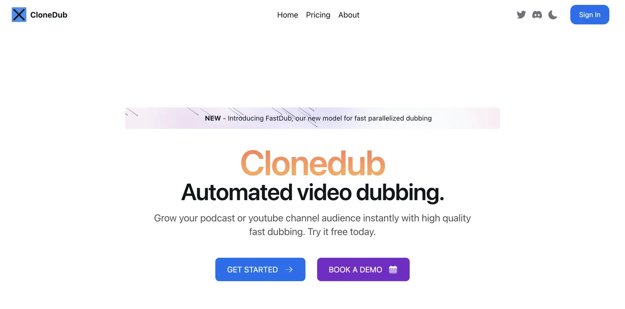 CloneDub: Fast & High-Quality AI Video Dubbing