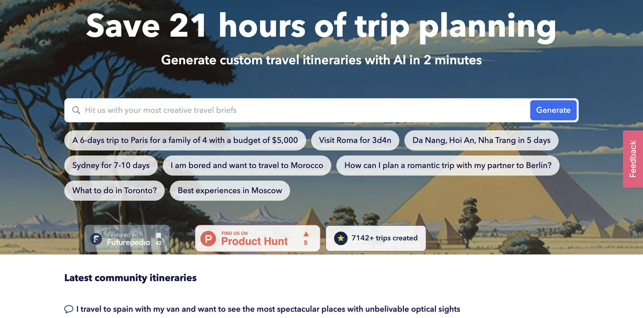 Plantrips: Your AI Travel Planner for Effortless Itineraries