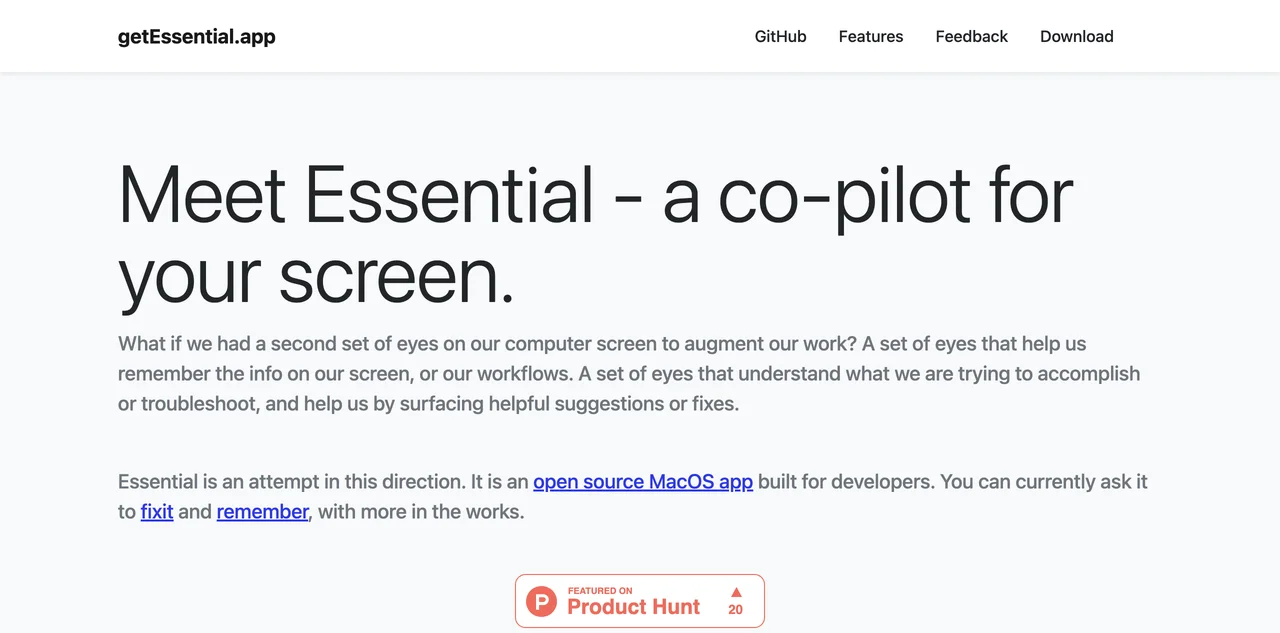 Essential: Your AI Co-Pilot for Screen Management