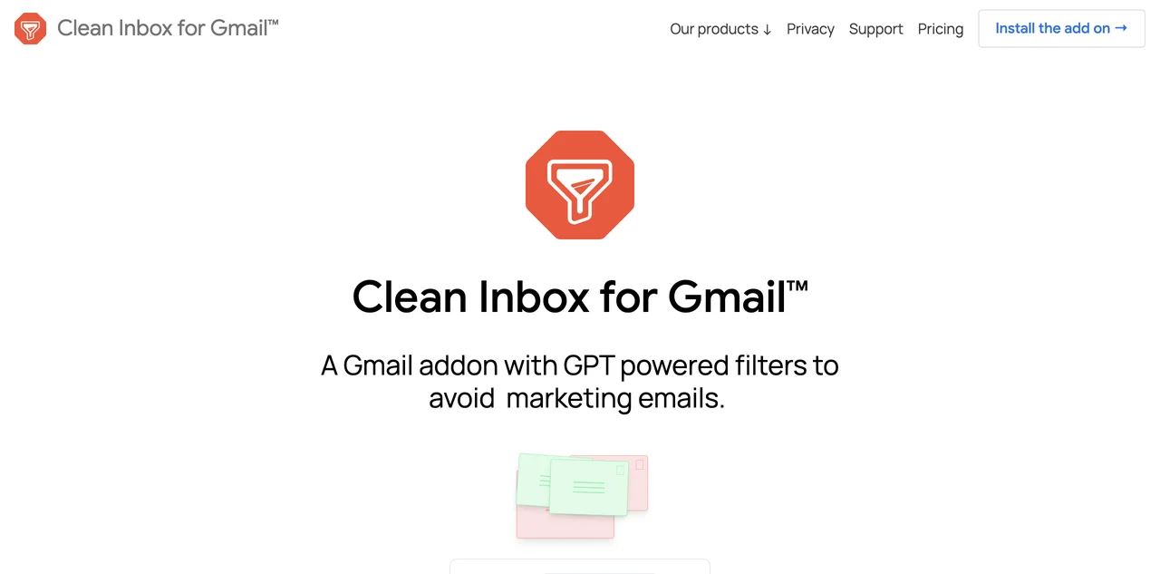 Clean Inbox for Gmail™: Bộ Lọc GPT Giúp Tránh Email Không Mong Muốn