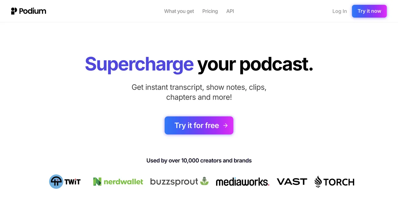 Podium: Supercharge Your Podcasting Workflow with AI