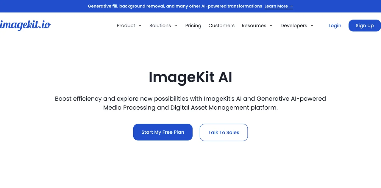 ImageKit: AI-Powered Media Processing & Management