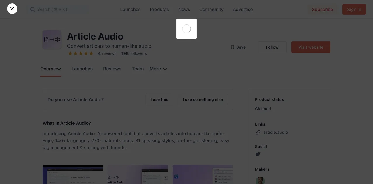 Article.Audio - Convert Articles to Audio Effortlessly