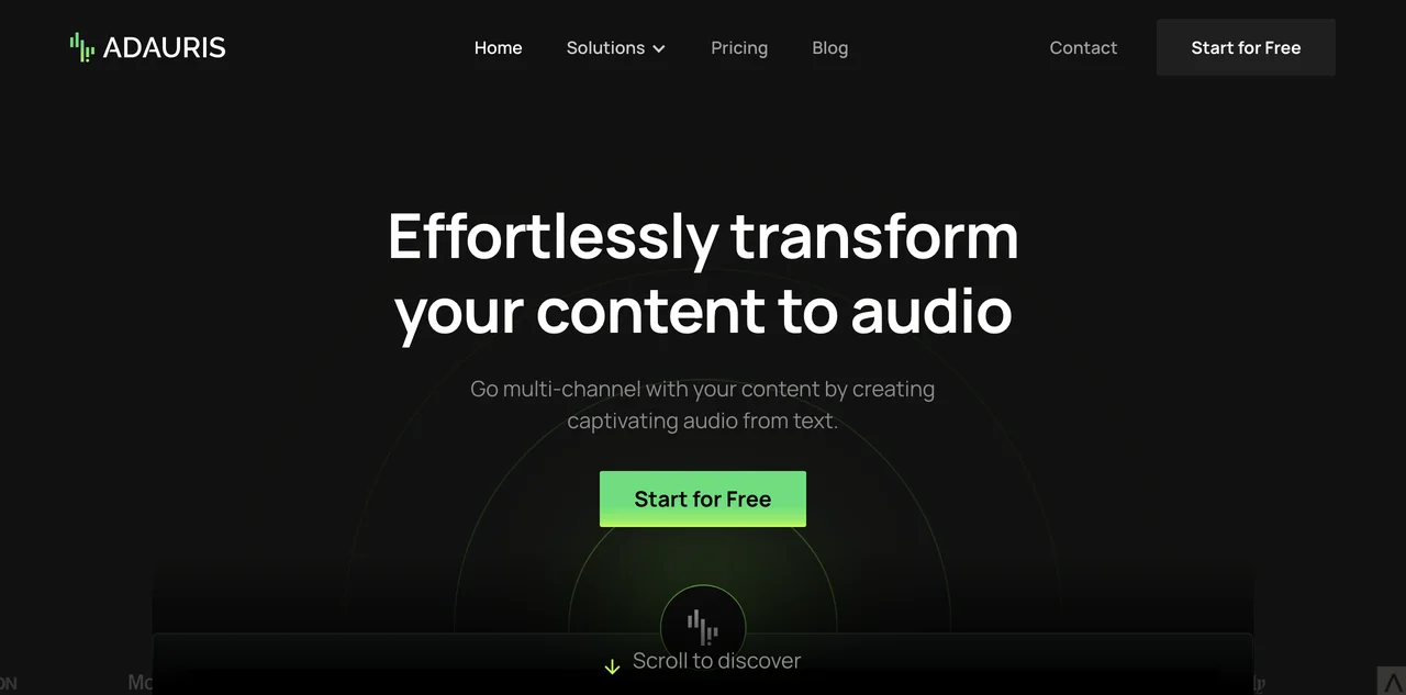 Transform Your Content to Audio with Adauris