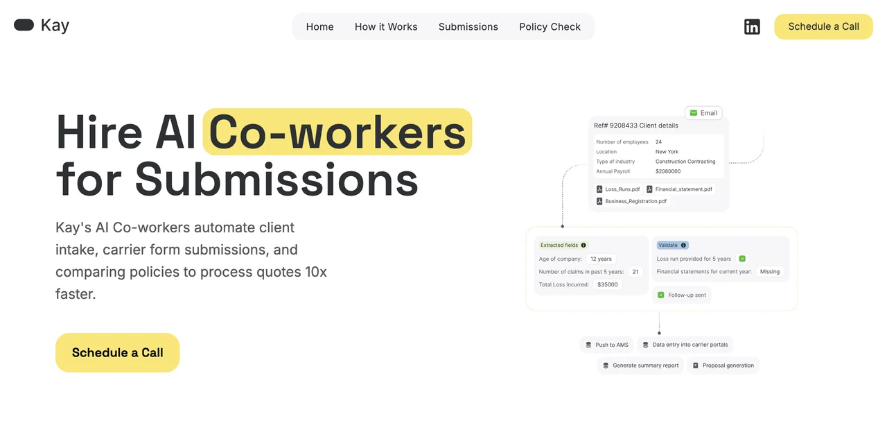 Revolutionize Insurance Submissions with Kay's AI Co-workers
