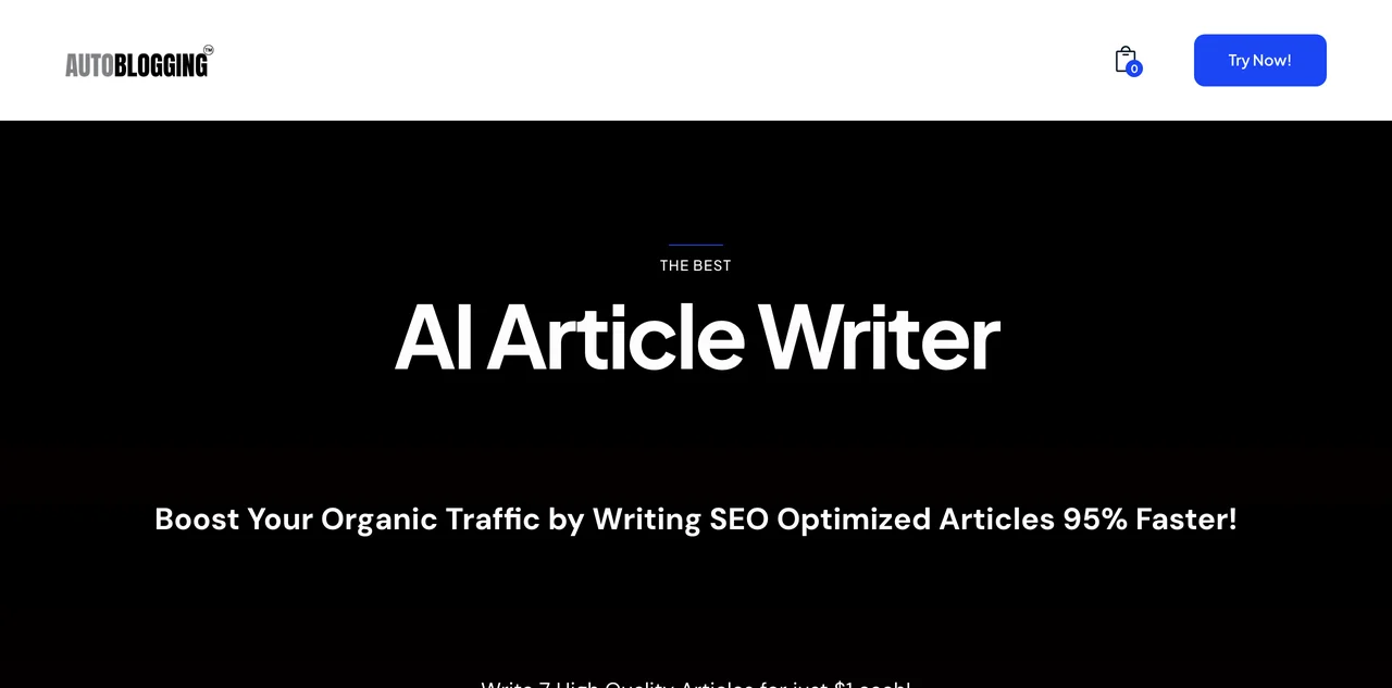 Autoblogging.ai: Write SEO-Optimized Articles 95% Faster!