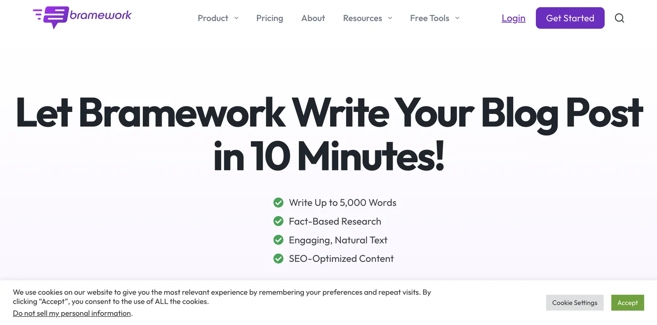 Bramework: The AI Writer That Helps You Write Blogs 5X Faster