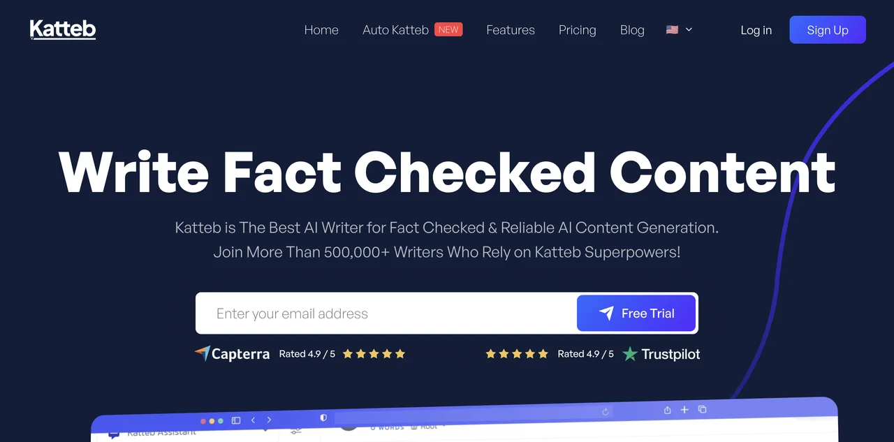 Katteb - The Best AI Writer for Fact Checked Content