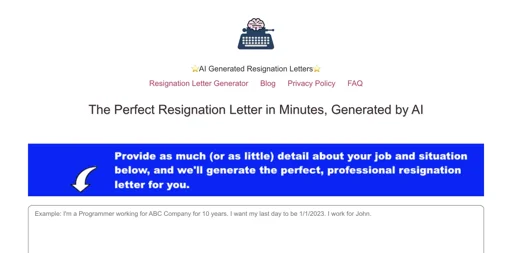 AI Resignation Letter Generator