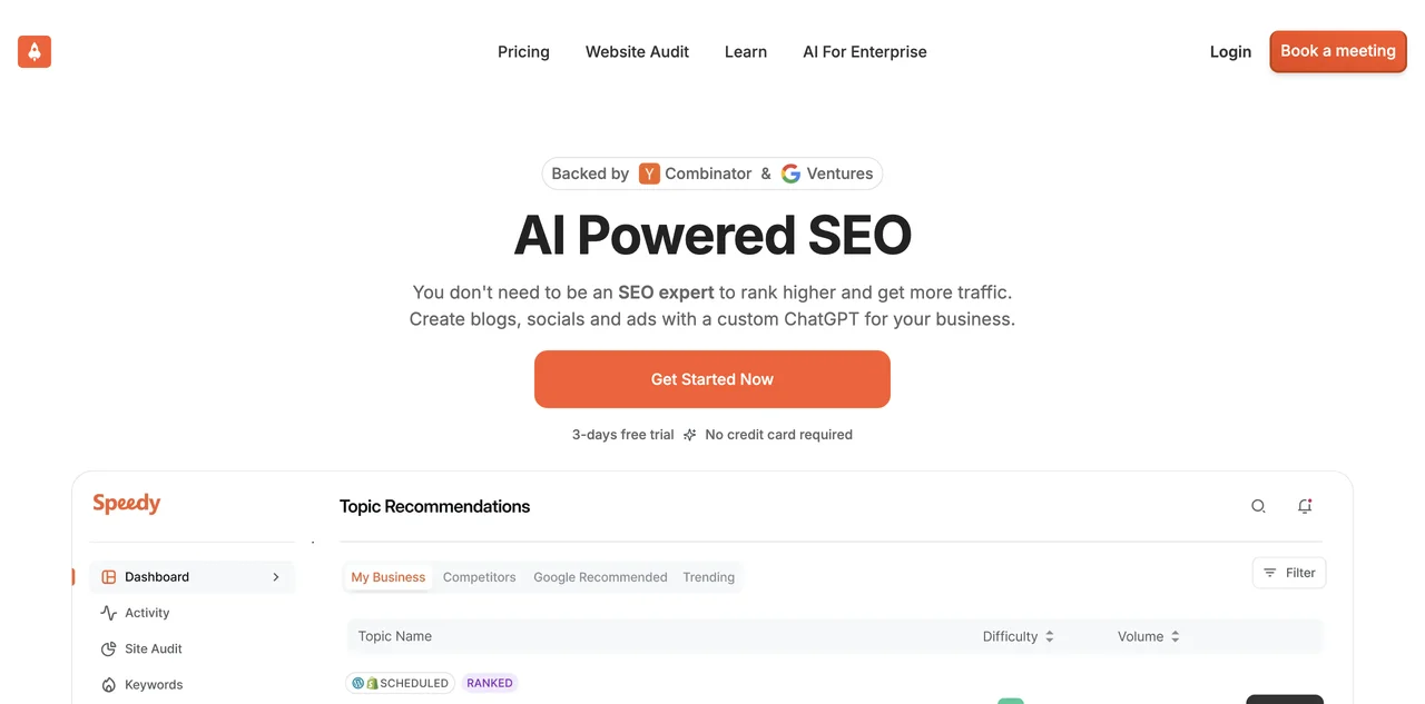 Speedy: The Ultimate AI-Powered SEO Tool for Your Business