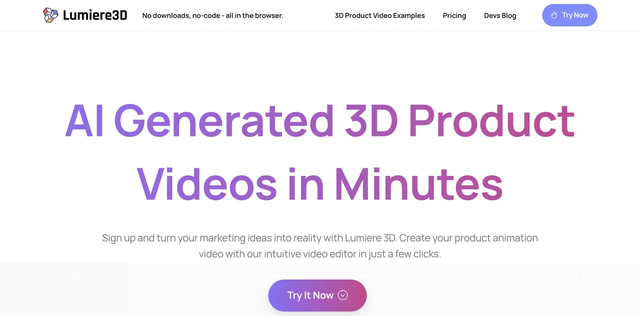 Lumiere3D: Tạo Video Sản Phẩm 3D Tuyệt Đẹp Cho Reels, Shorts, Tiktok