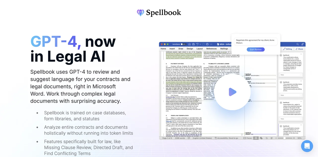 Transform Legal Work with GPT-4 Legal AI Spellbook