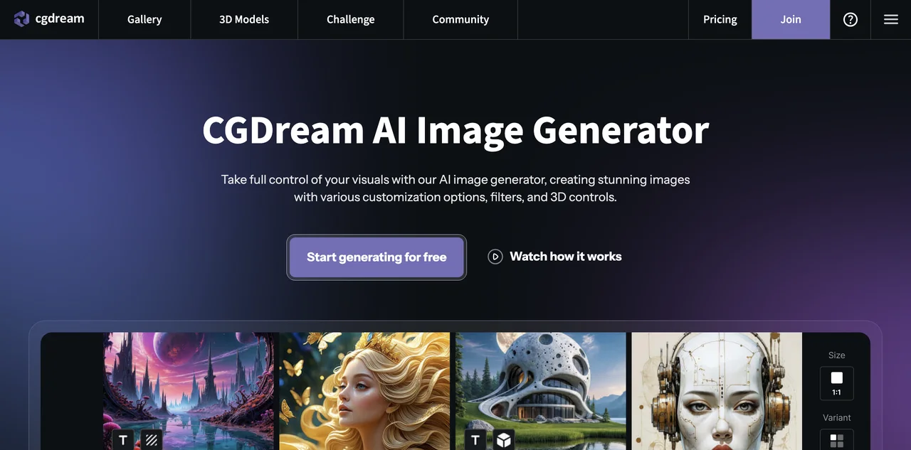 CGDream: Unleash Your Creativity with AI Image Generation