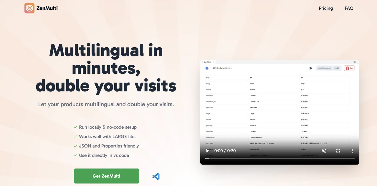 ZenMulti: Multilingual Setup in Minutes to Boost Your Visits