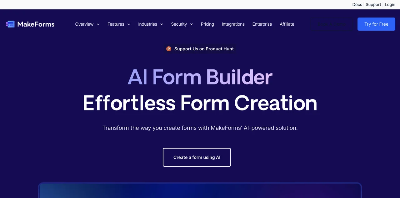 Create Forms Effortlessly with MakeForms' AI Tool