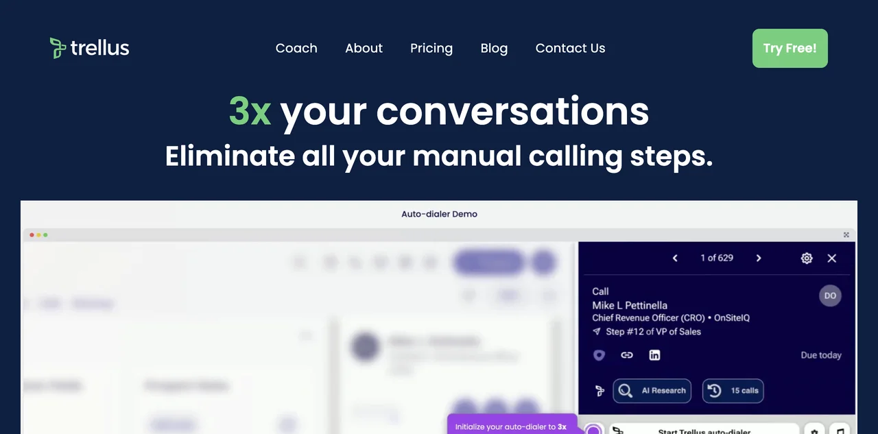 Trellus: The AI Autodialer Transforming Sales Calls