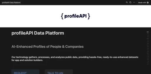 profileAPI Data Platform