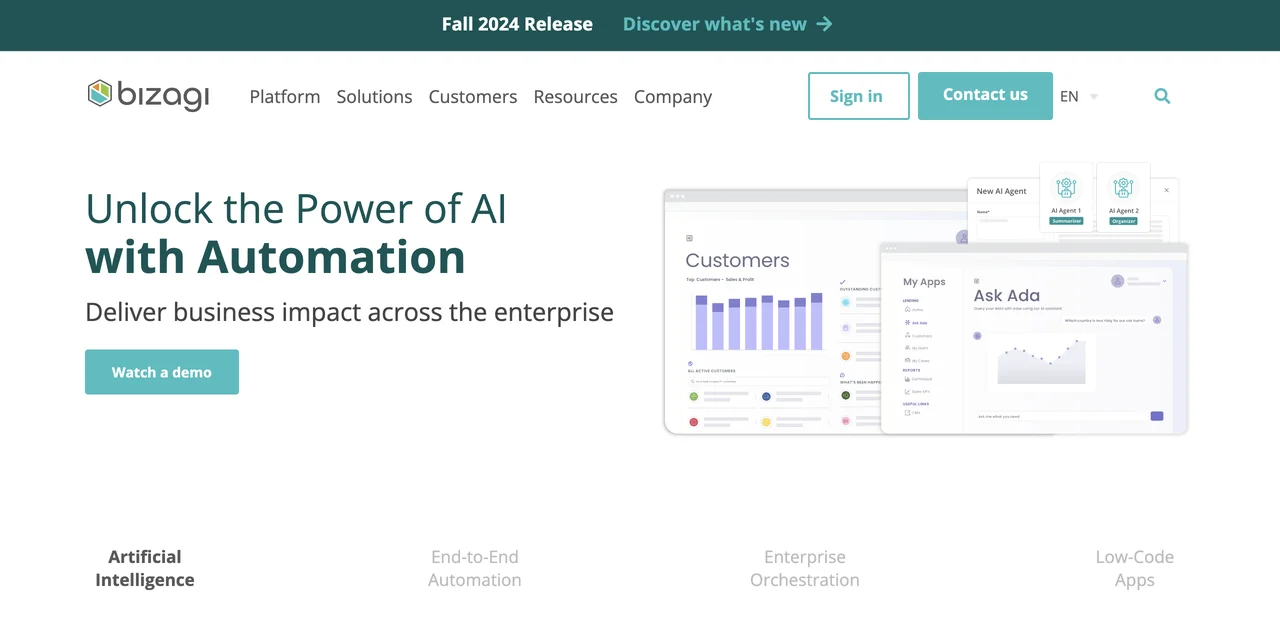 Unlock AI Power with Bizagi: Low-Code Automation Platform