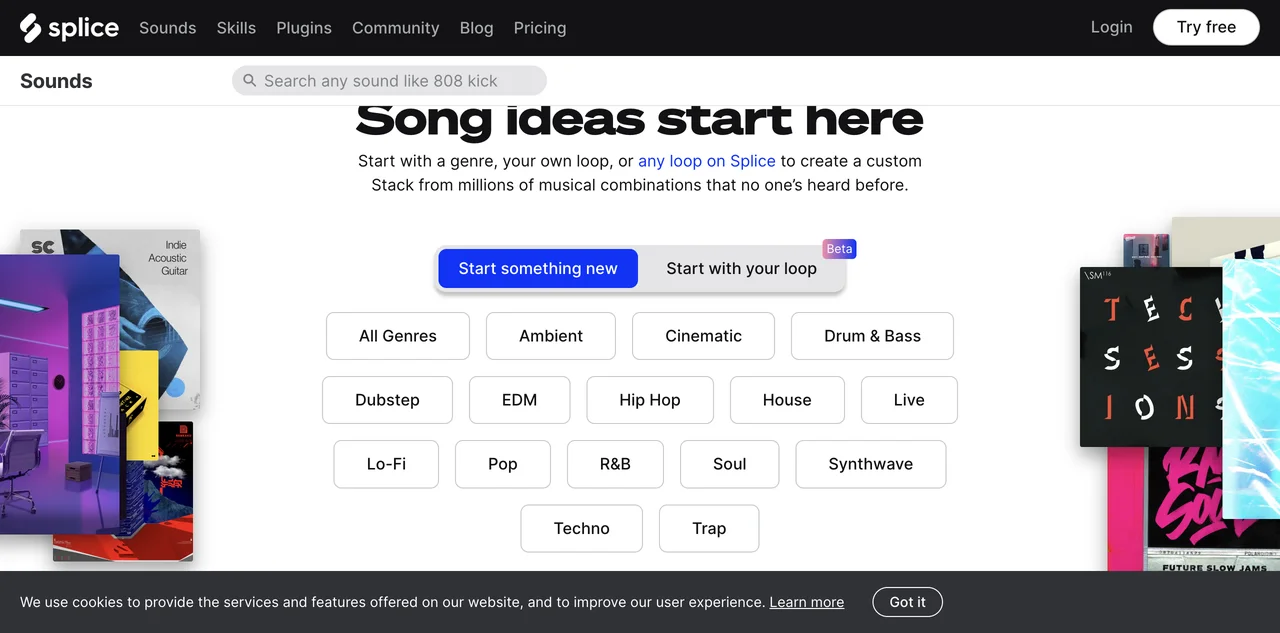 Create a Stack on Splice: AI-Powered Songwriting Inspiration