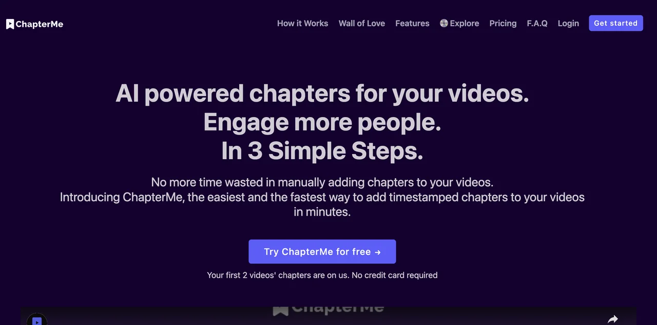 ChapterMe: AI Powered Chapters for Your Videos